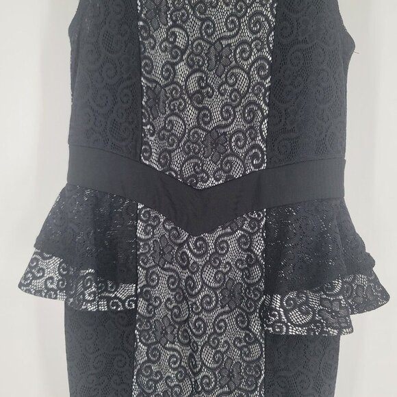 Elisa B. Tween Girls Black Lace Dress Size 10 - Picture 2 of 4